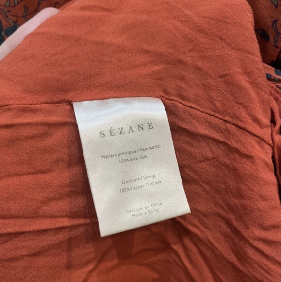 RARE Sezane Midi Floral Silk Sollie Dress - Picture 9 of 9